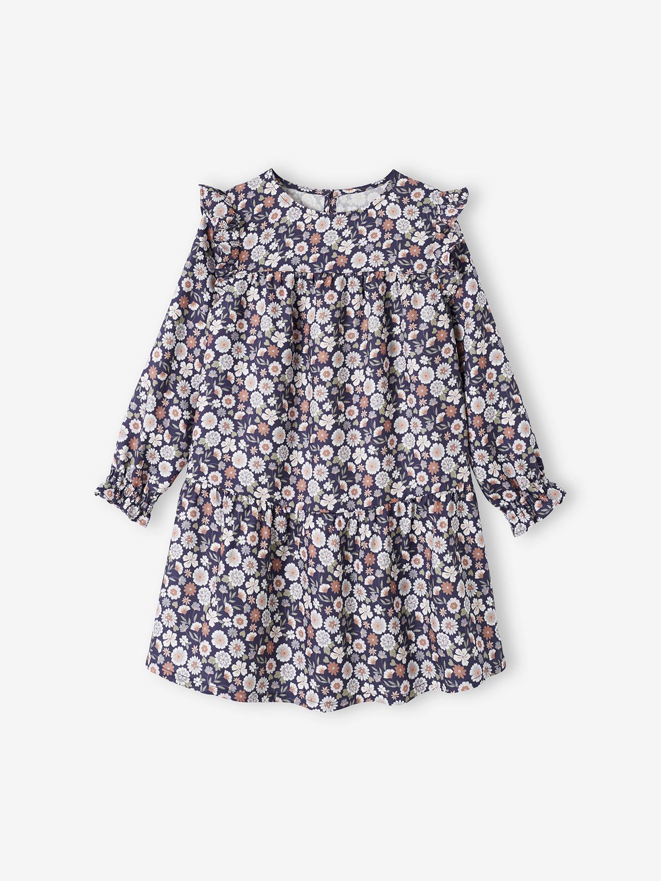 Frilly Dress with Floral Print