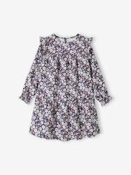 Girls-Frilly Dress with Floral Print for Girls