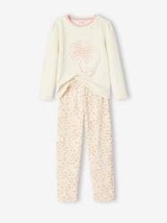 Girls-Nightwear-Pyjamas in Velour with "Wildlife" Print