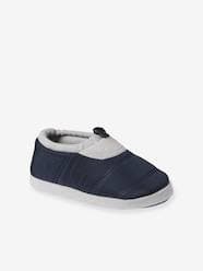 Shoes-Boys Footwear-Slippers-Adjustable Slippers in Quilted Textile for Children