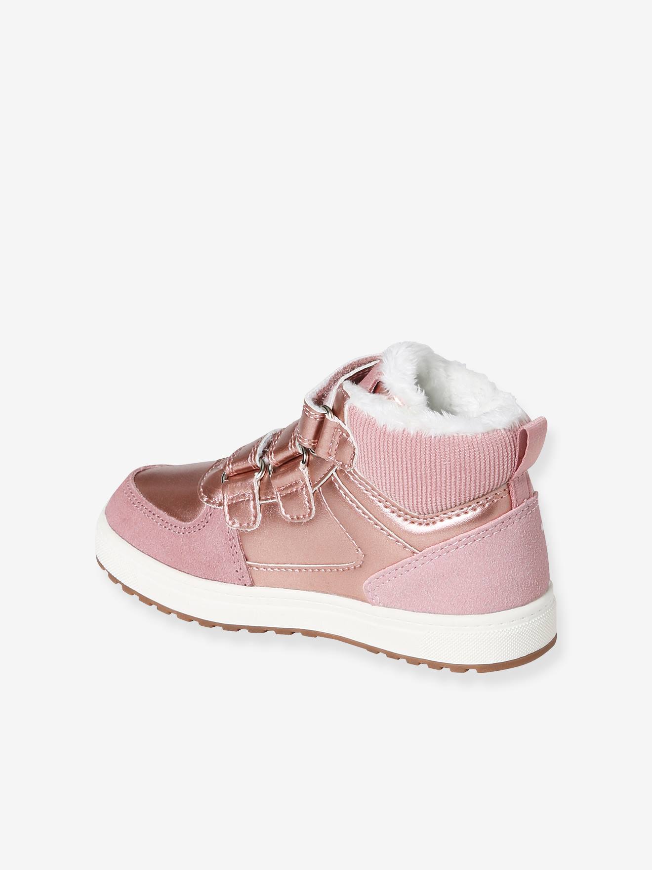 Hook And Loop Flatform Trainers, PINK