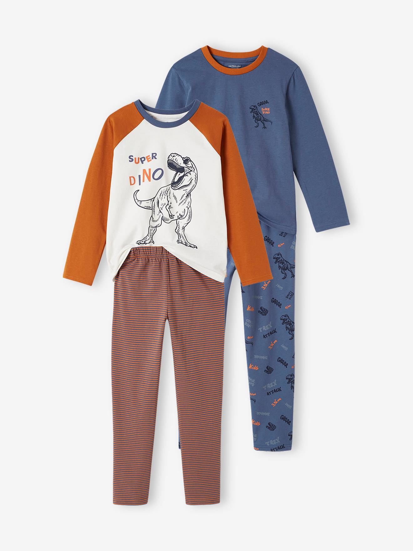 Pack of 2 Dino Pyjamas for Boys indigo