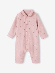 Baby-Cotton Sleepsuit with Front Opening for Baby Girls