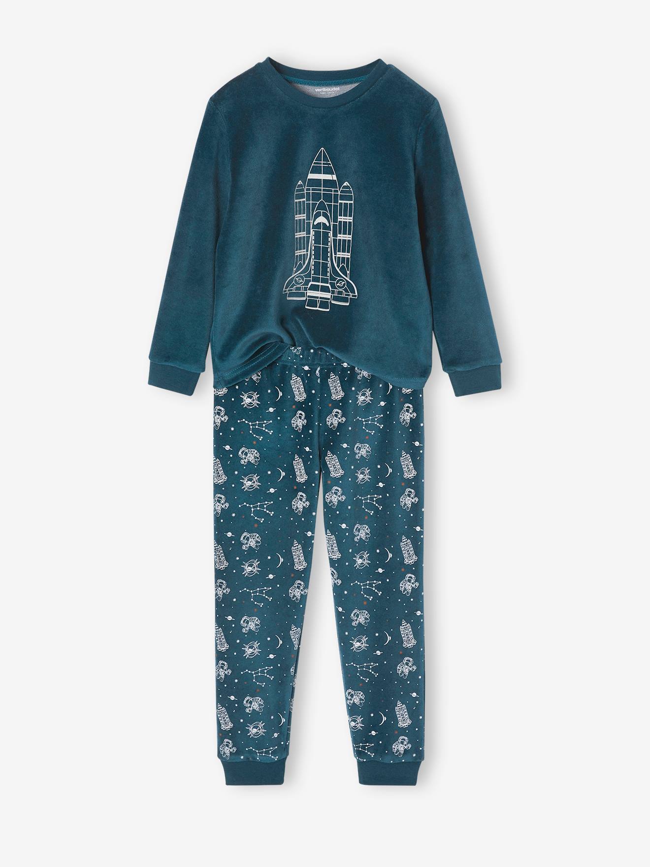 Velour Pyjamas with Glow-In-The-Dark Rocket