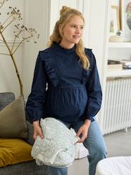 Frilly Blouse in Plumetis for Maternity