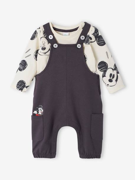 Disney® Cotton Top + Dungarees Ensemble for Babies denim grey 