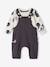 Disney® Cotton Top + Dungarees Ensemble for Babies denim grey 