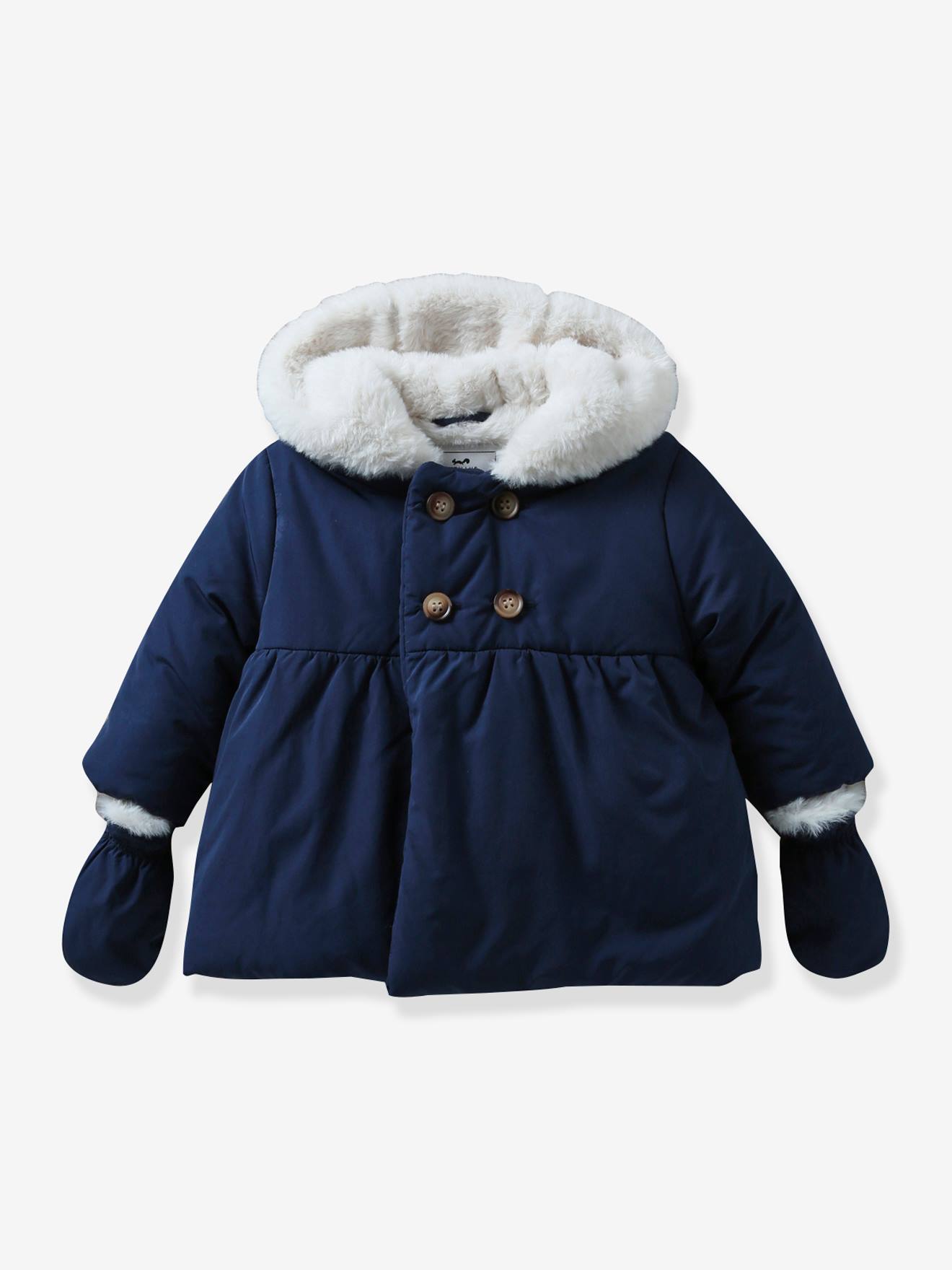 Baby girls 2025 navy coat