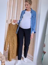 Maternity-Cigarette Trousers with Seamless Belly Wrap for Maternity
