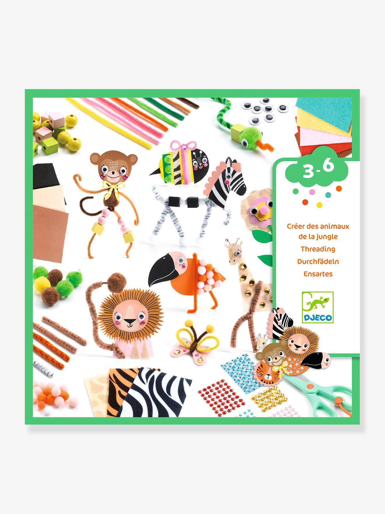 Creative Box - Jungle Animals - DJECO rose