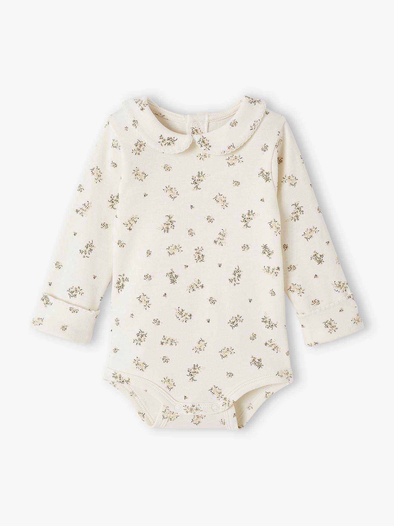 Floral Progressive Bodysuit with Peter Pan Collar