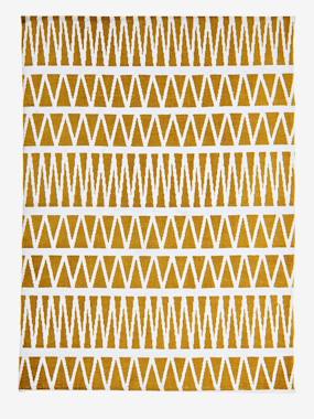 Graphic Rug mustard print