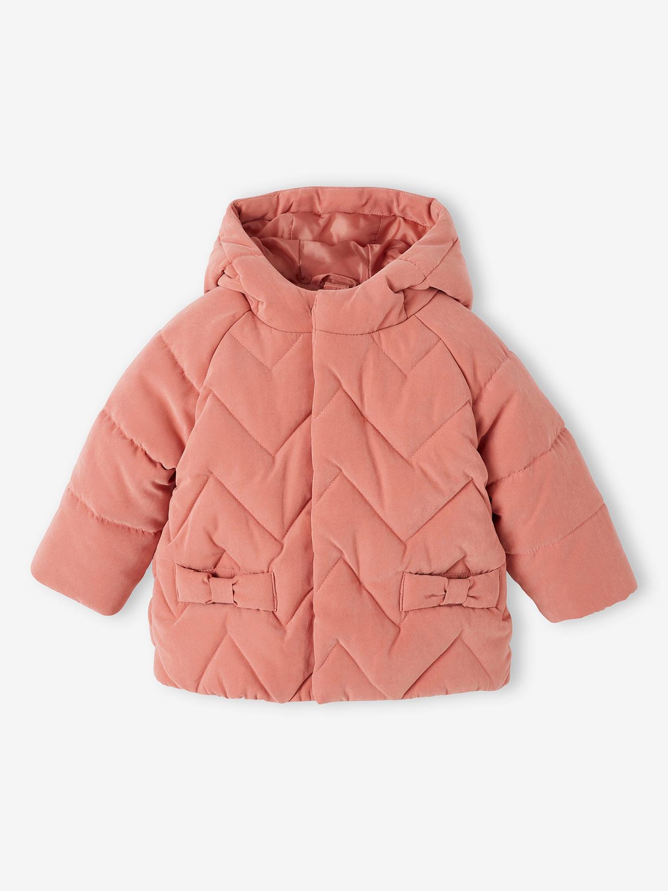 3-in-1 Quilted Coat for Babies rose