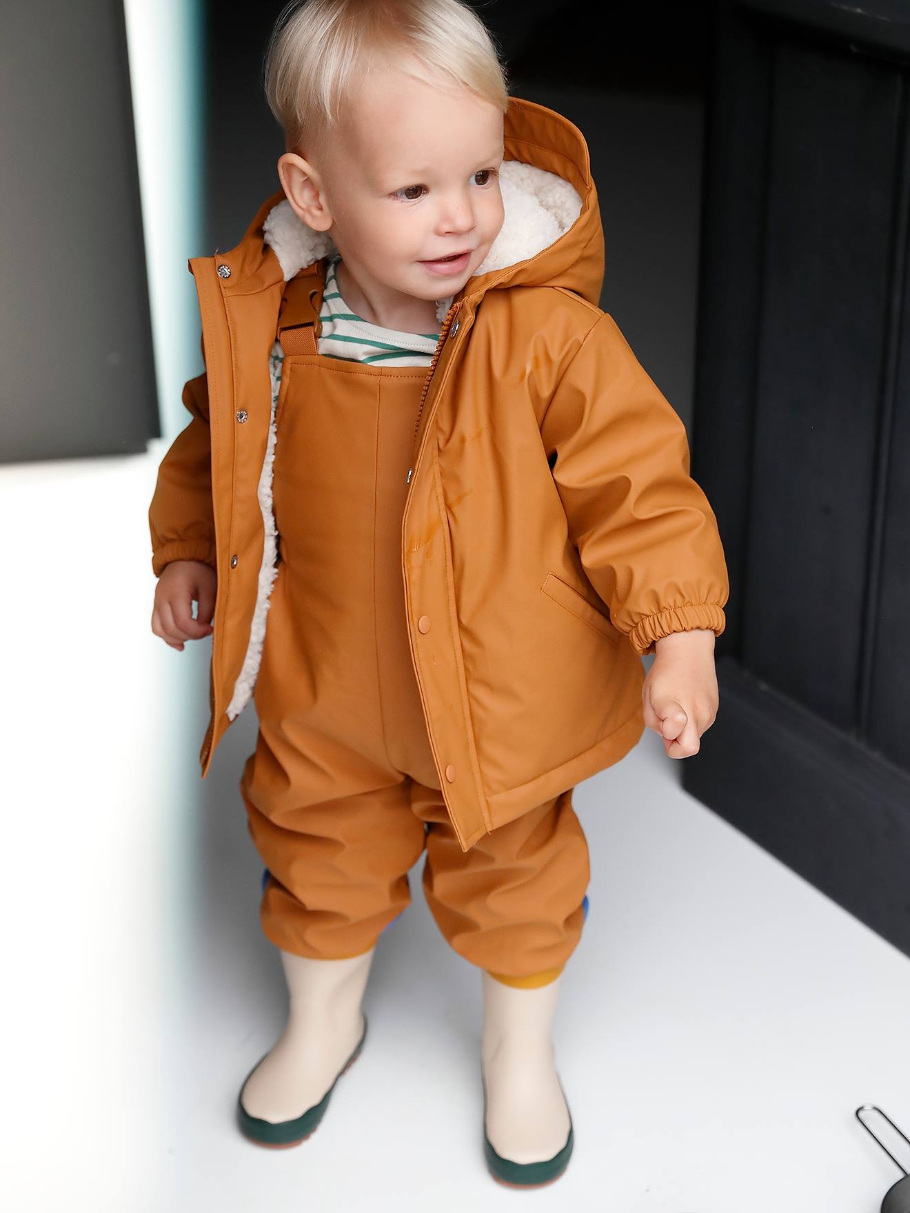 Waterproof Coat & Trousers for Babies caramel