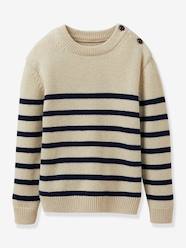 Boys-Cardigans, Jumpers & Sweatshirts-Jumpers-Sailor Jumper, Rich in Wool, by CYRILLUS for Boys