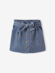 Girls-"Paperbag" Style Skirt in Corduroy for Girls