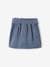 'Paperbag' Style Skirt in Corduroy for Girls grey blue+navy blue+peach+PINK LIGHT SOLID+plum 