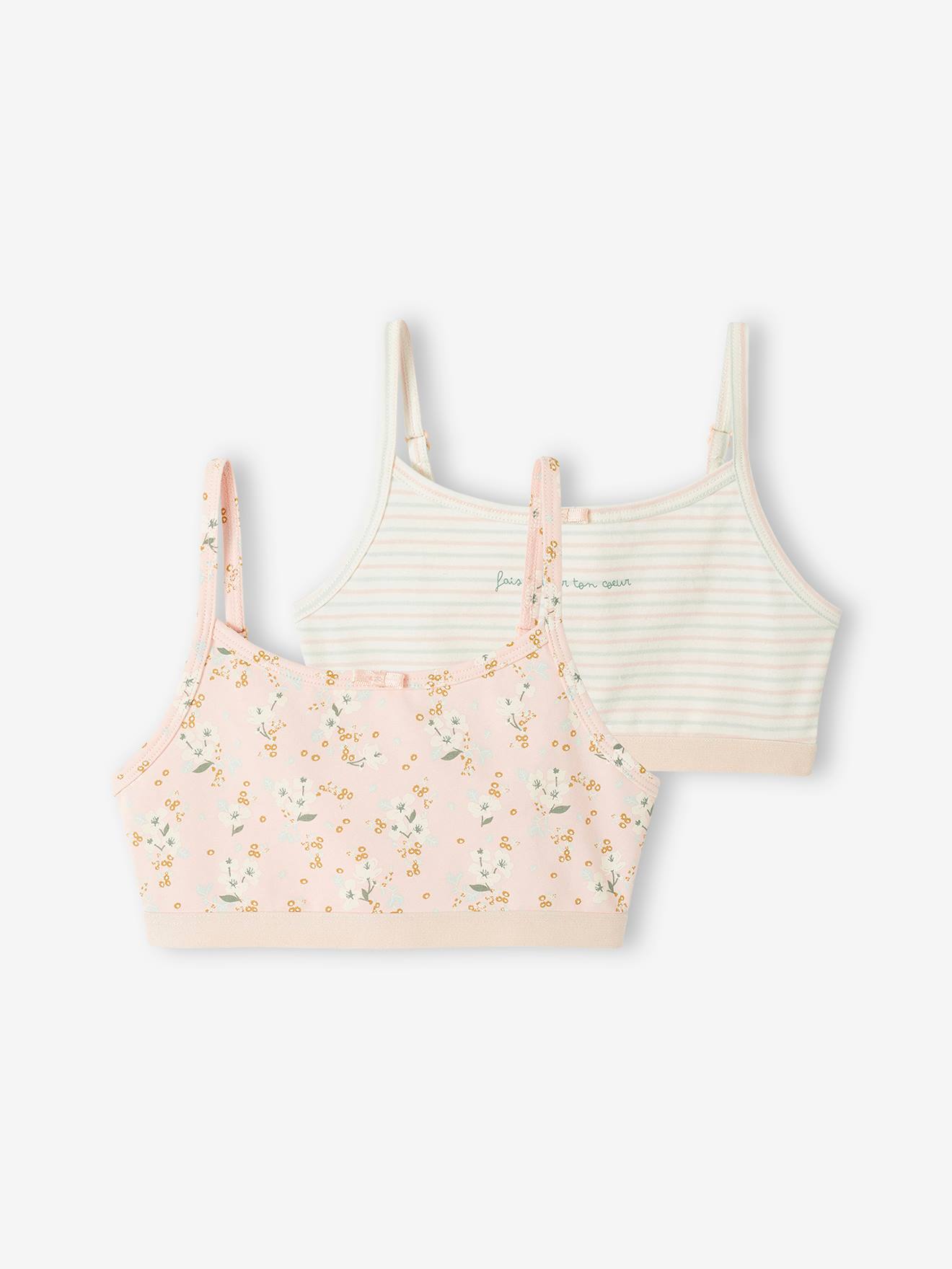 Set of 2 Flowers Bras