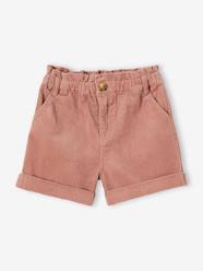Paperbag Corduroy Shorts for Girls