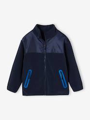 Boys-Polar Fleece Jacket with Whale Badge in Relief for Boys