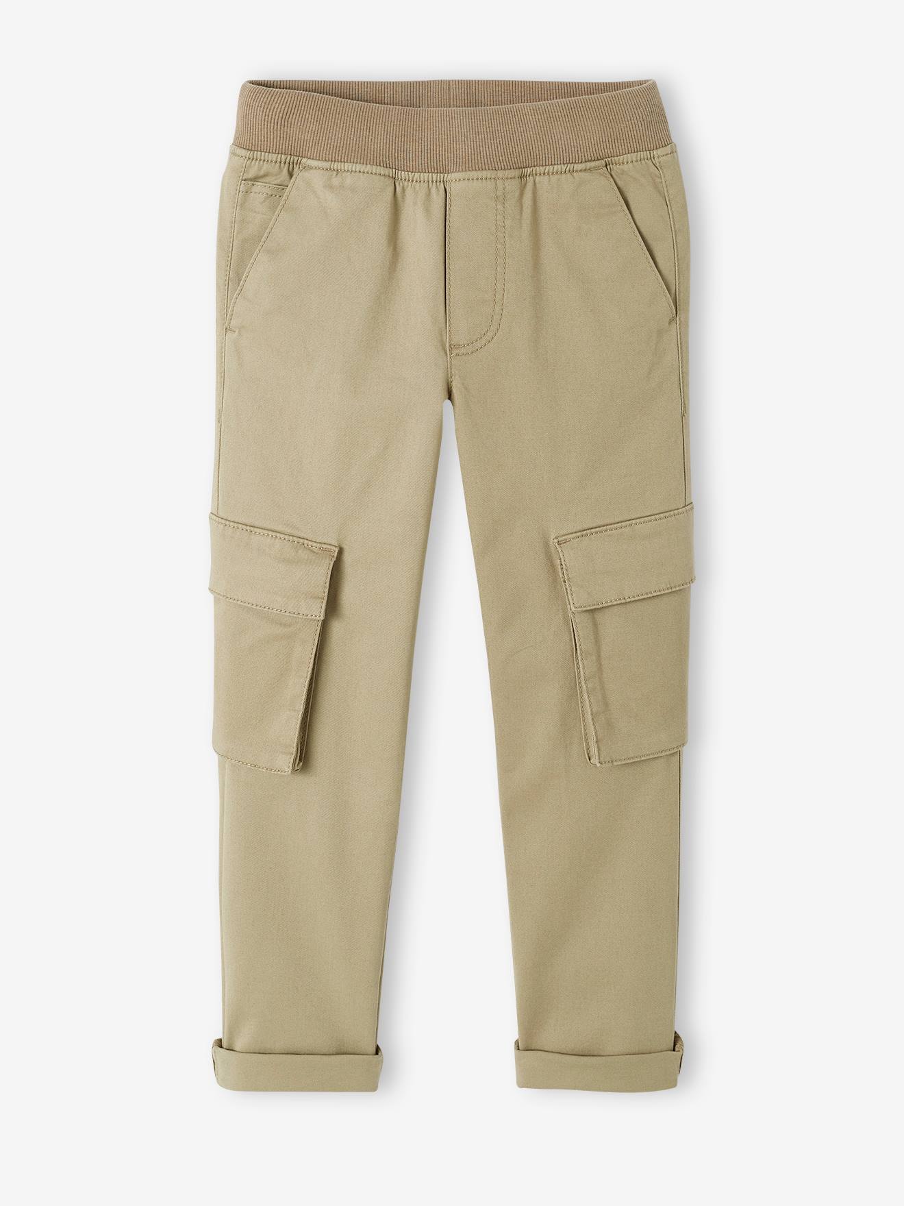 NARROW Hip Morphologik Cargo Trousers, Pull-Ons, for Boys bronze