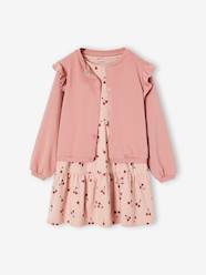 Girls-Sets-Dress + Cardigan with Ruffles Ensemble for Girls