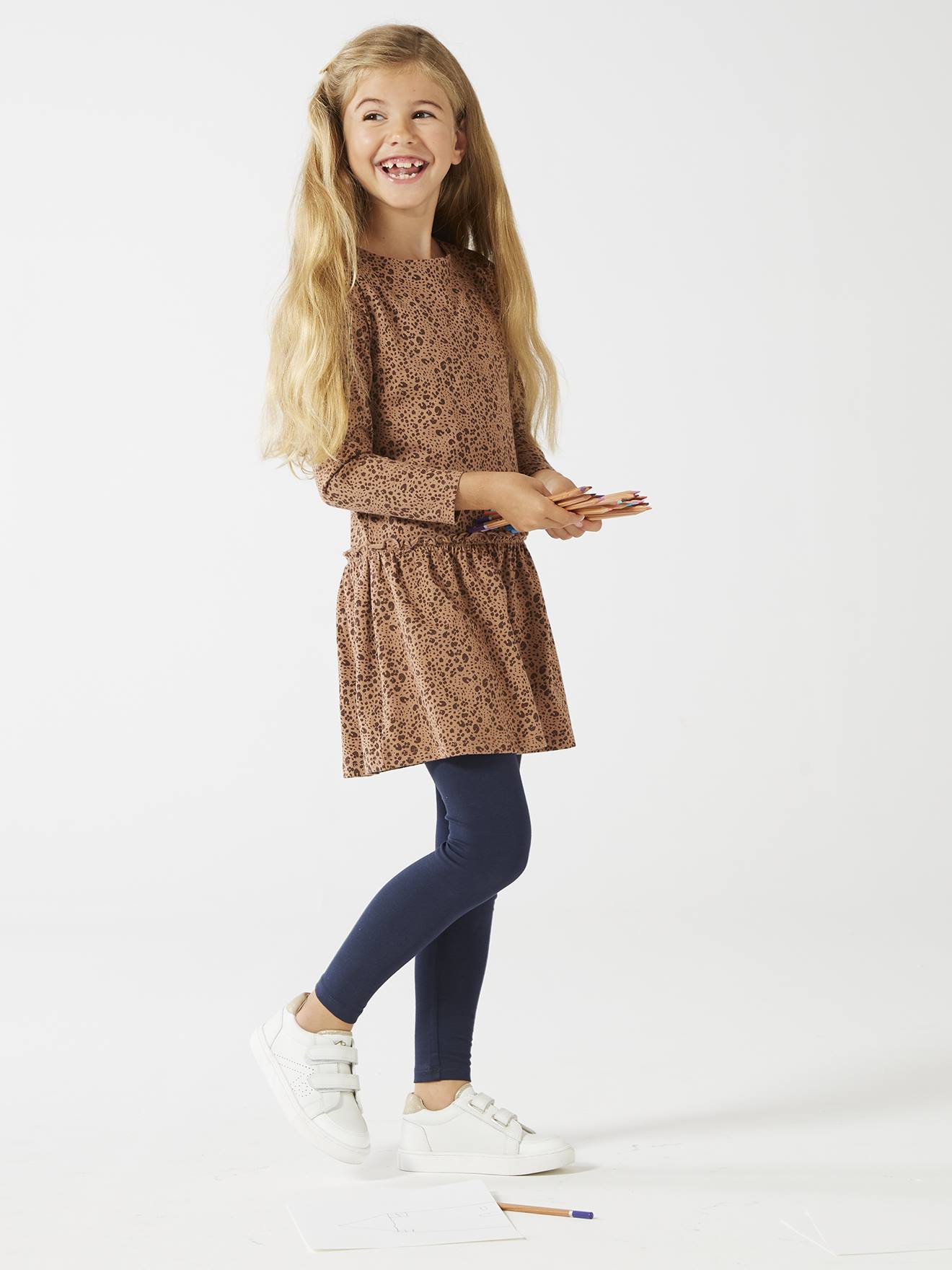 Leggings with Iridescent Waistband