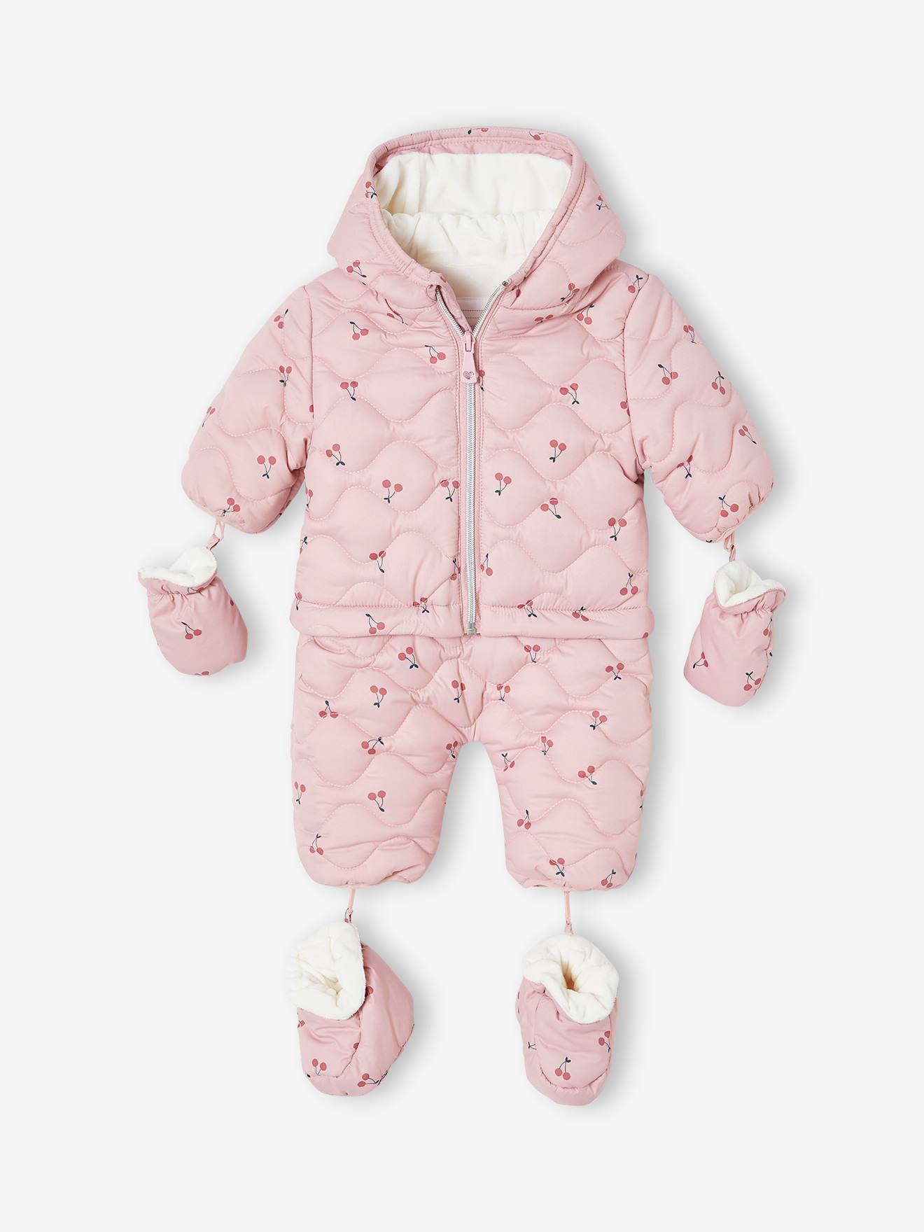 Pramsuit with Mittens & Booties for Babies