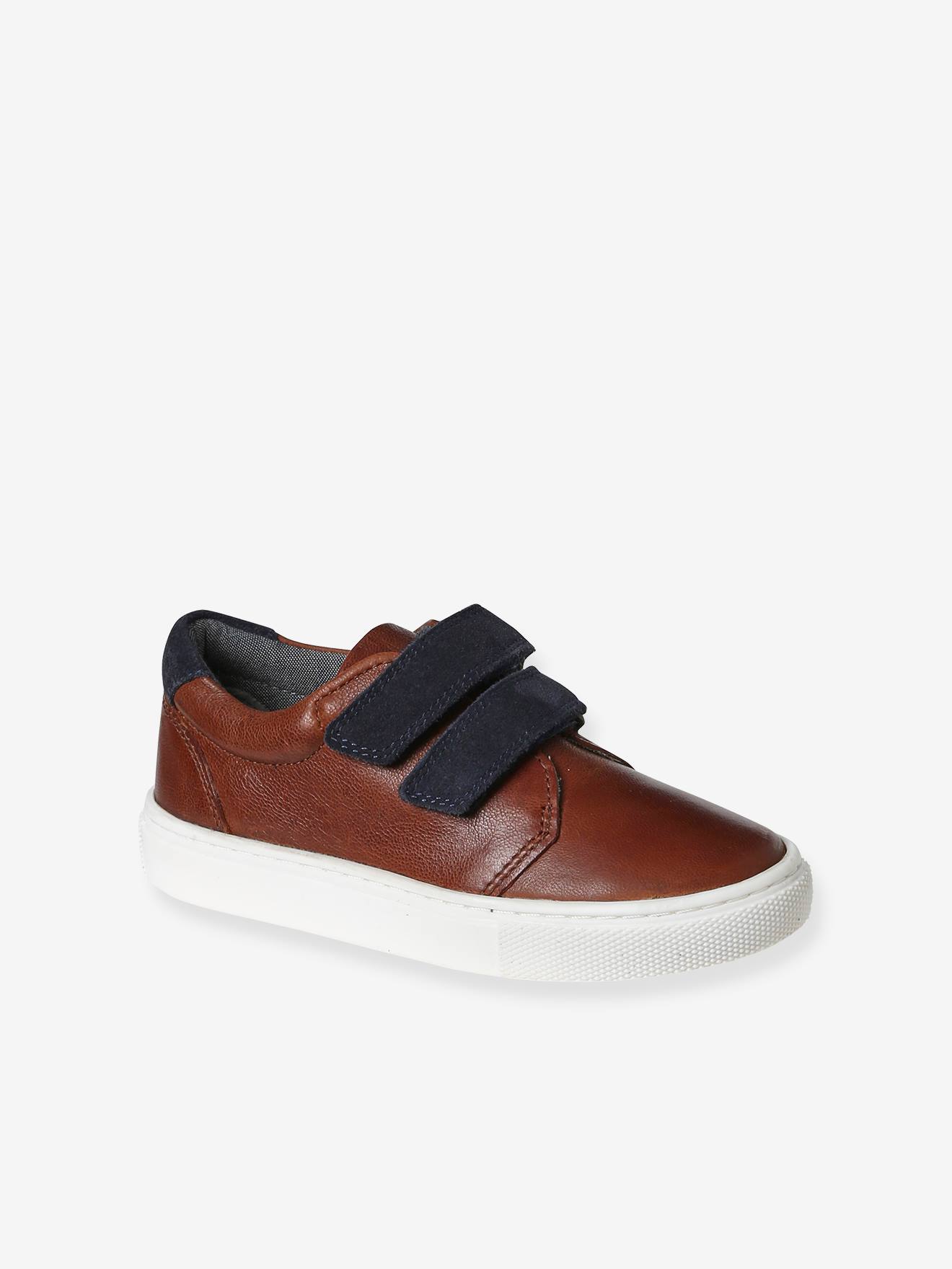 Leather Derby Trainers with Hook-&-Loop Straps