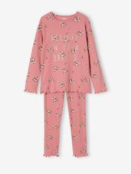 Girls-Nightwear-Floral Rib Knit Pyjamas