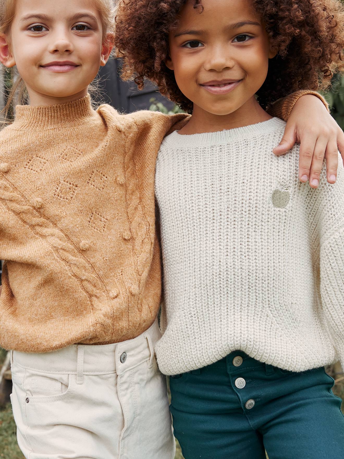 Rib Knit Jumper with Iridescent Patch