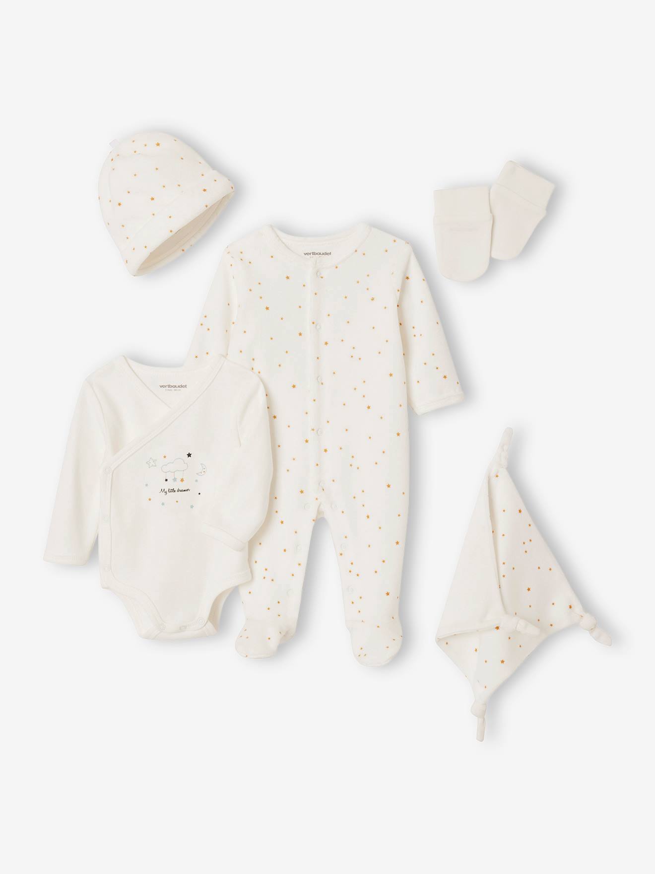 6-Piece Newborn Kit & Suitcase ecru