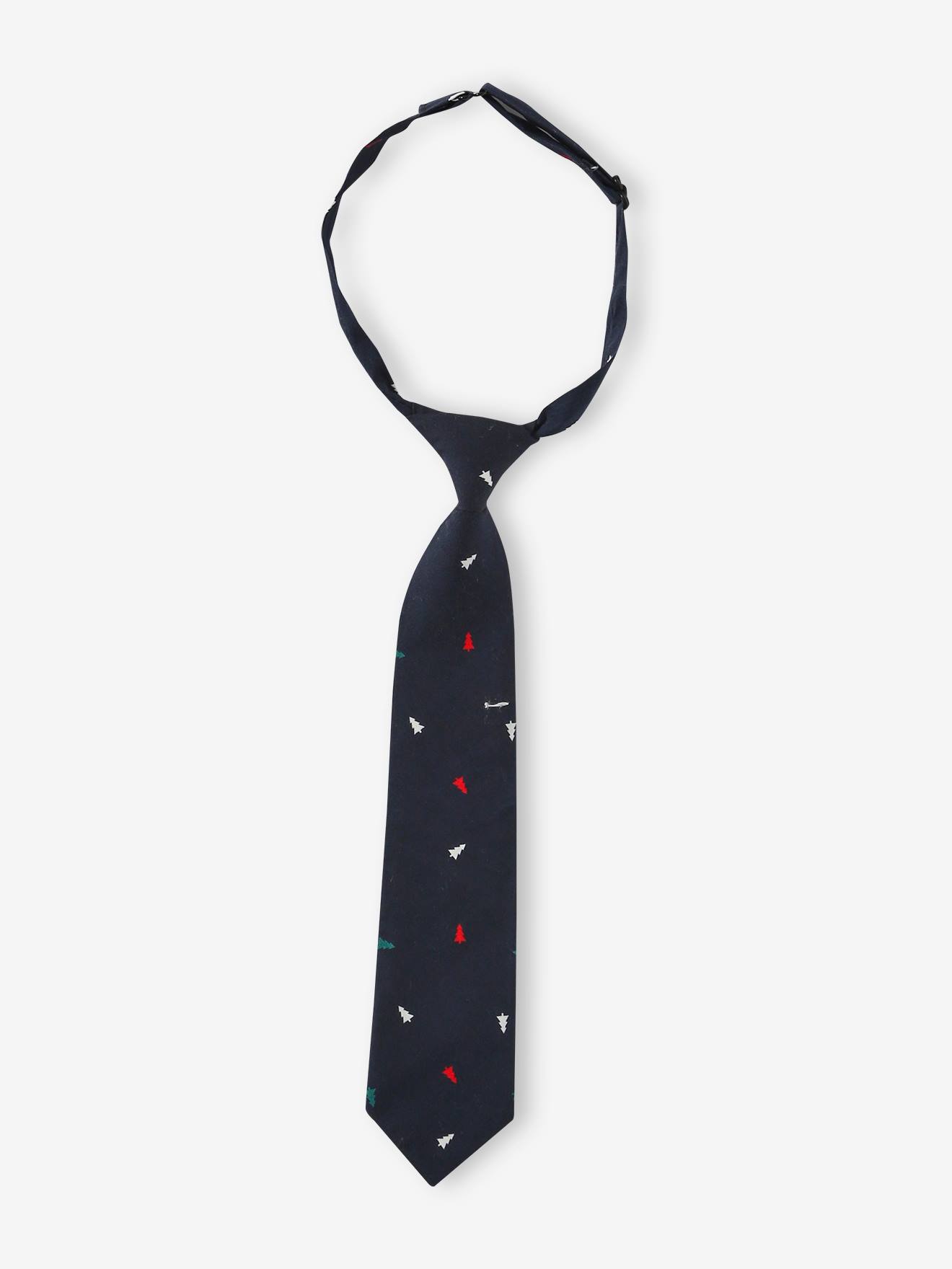 Christmas Tie with Christmas Tree Motifs