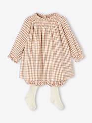 3-Piece Ensemble: Dress, Bloomers & Tights for Babies