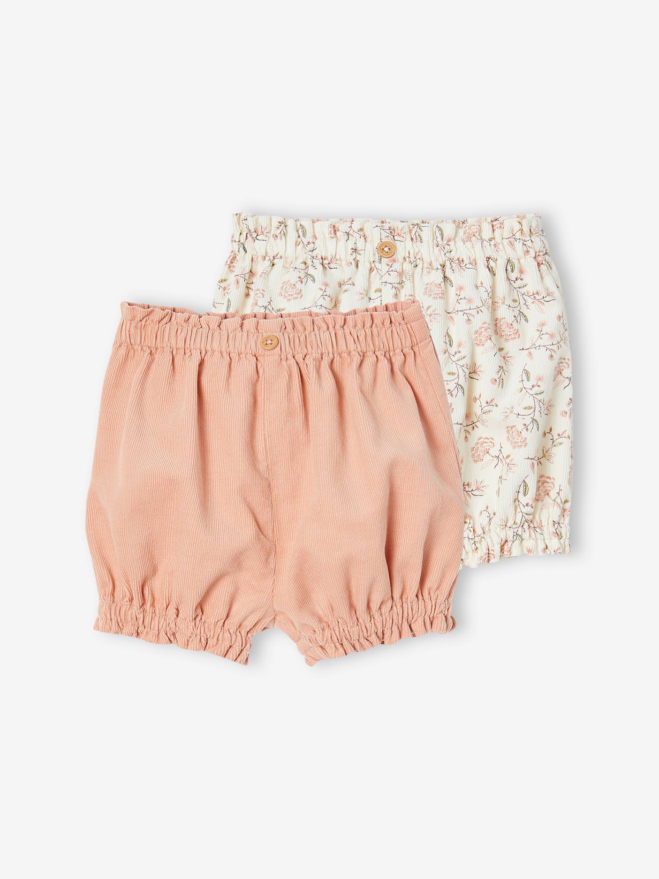 Pack of 2 Velour Bloomers for Babies old rose