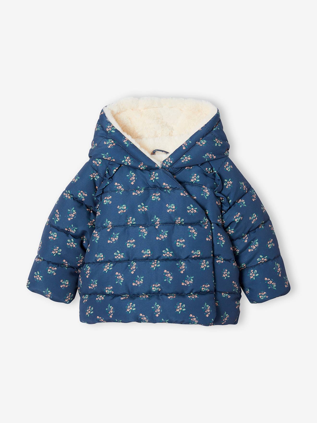 Asymmetric Jacket, Lined, for Babies slate blue
