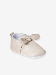 -Soft Pram Shoes with Bow for Babies