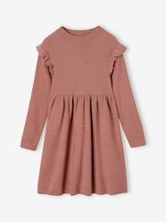 Girls-Dresses-Knitted Dress with Ruffles for Girls