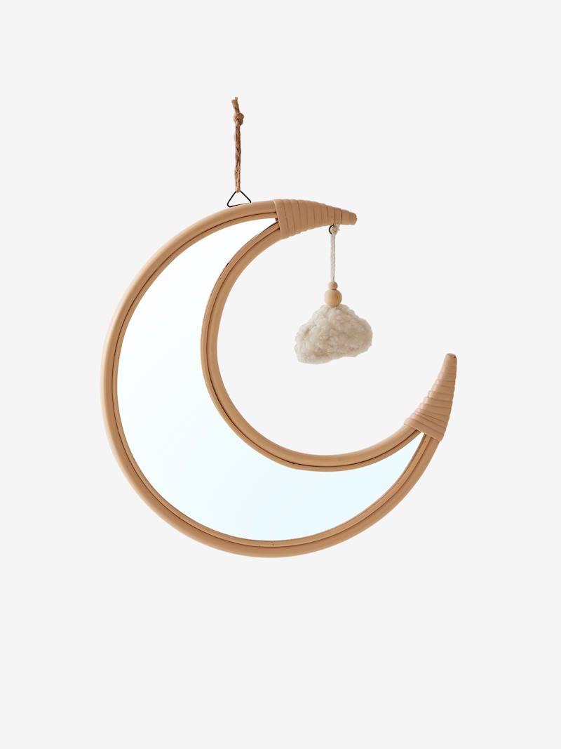 Moon & Cloud Rattan Mirror beige, Bedding & Decor Vertbaudet