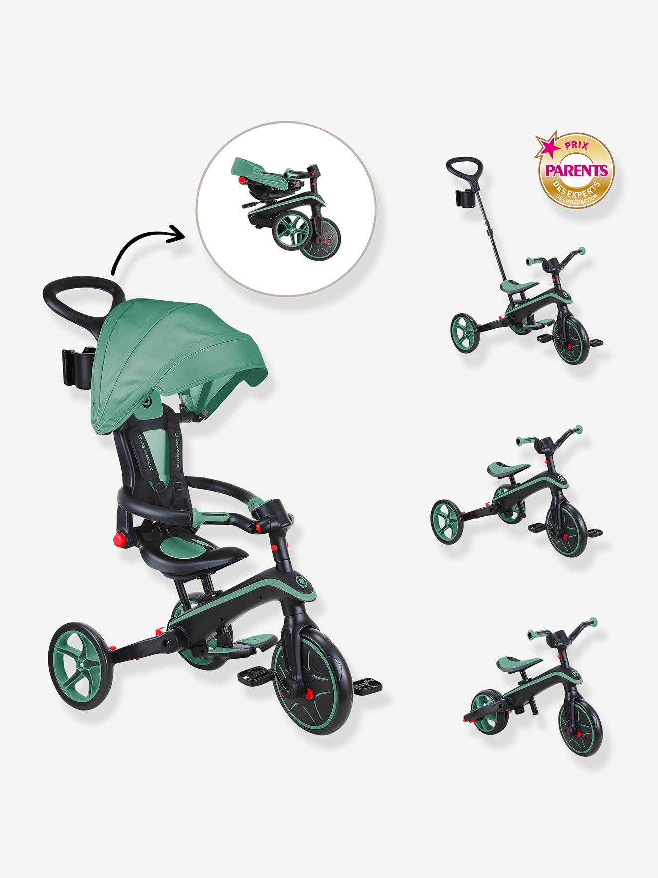 Foldable 4-in-1 Explorer Trike - GLOBBER