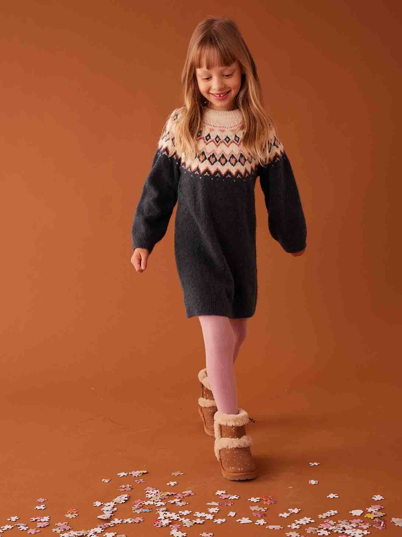Jacquard Knit Dress