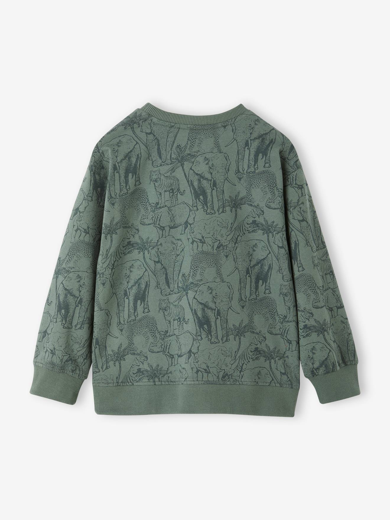 Vertbaudet Printed Sweatshirt-Style Top for Boys Ochre