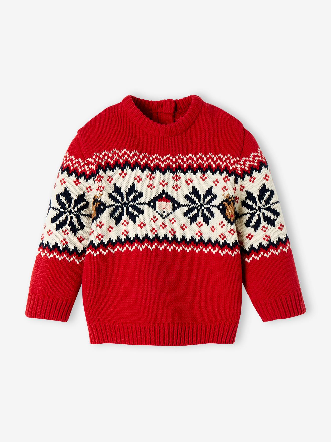 Christmas Special Jacquard Knit Jumper for Babies, Family Capsule Collection red