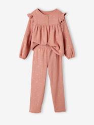 Girls-Nightwear-Christmas Pyjamas in Cotton Gauze, for Girls