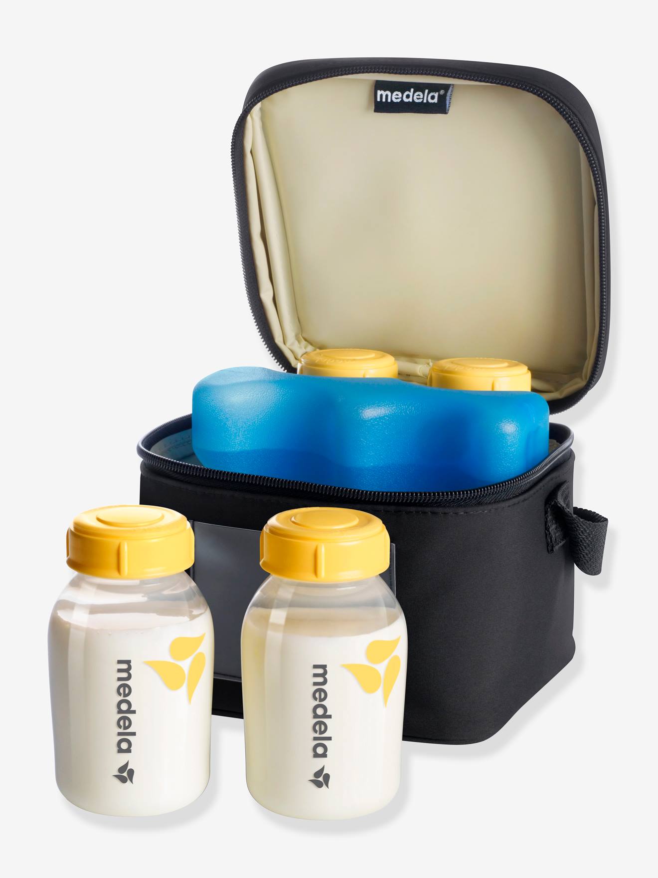 Cooler Bag - Compartment & Ice Pack + 4 Bottles