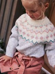 Girls-Jacquard Jumper for Girls