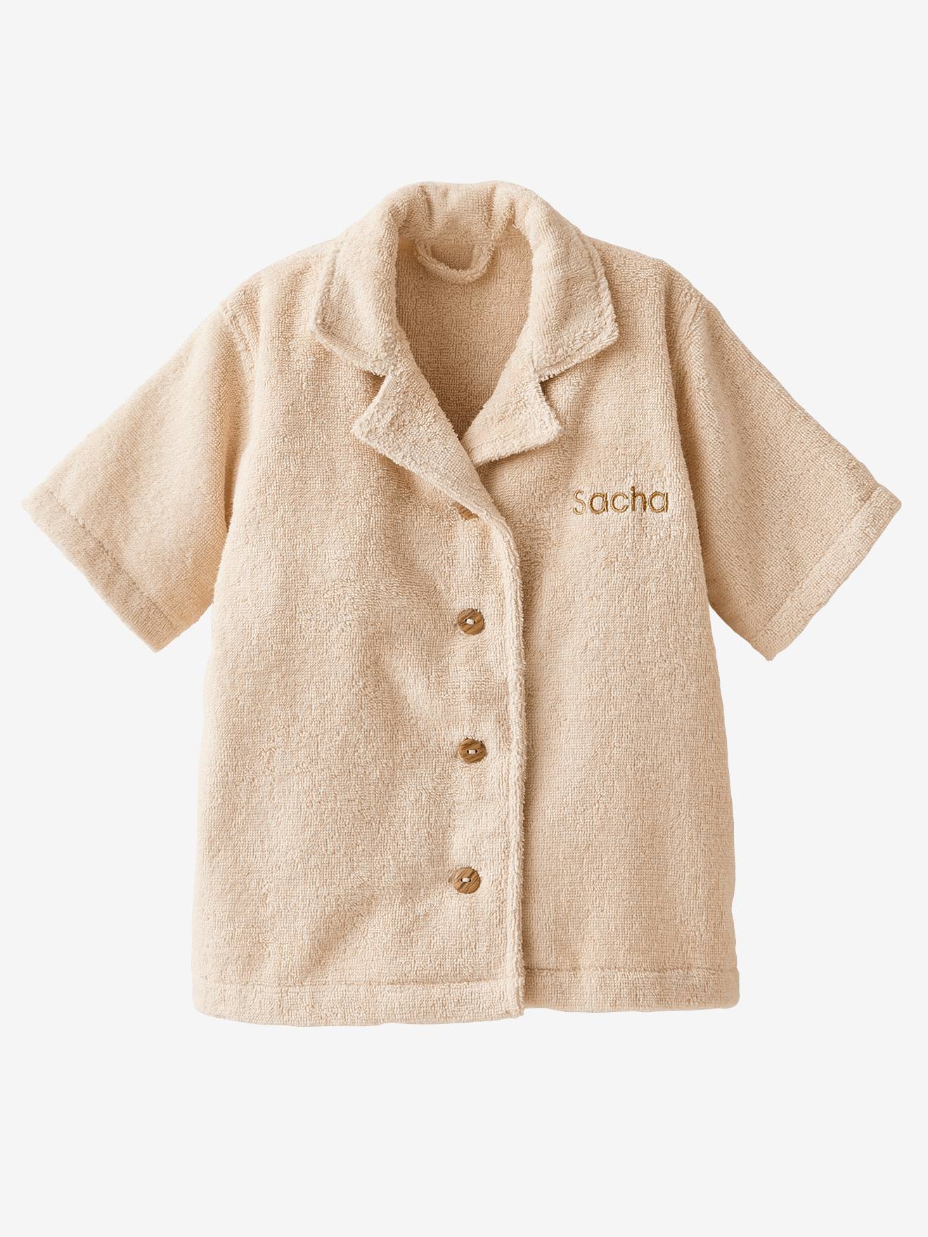 Blouse-Like Bathrobe with Recycled Cotton