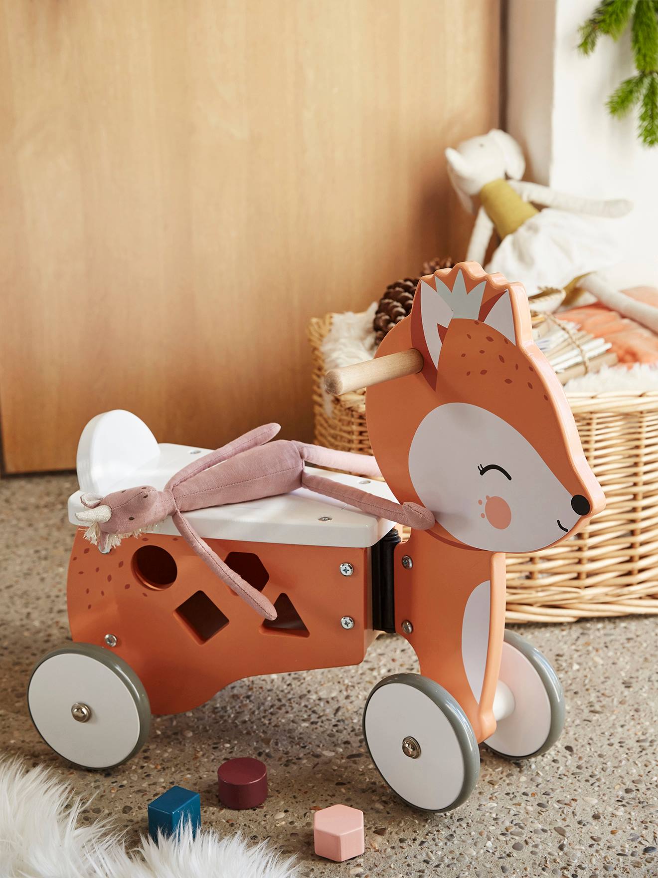Tricycle with Storage, Fox - Wood FSC(r) Certified multi