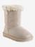 Girls' Boots with Fur BEIGE LIGHT METALISED+BLACK DARK SOLID+BROWN MEDIUM ALL OVER PRINTED+PINK LIGHT ALL OVER PRINTED 