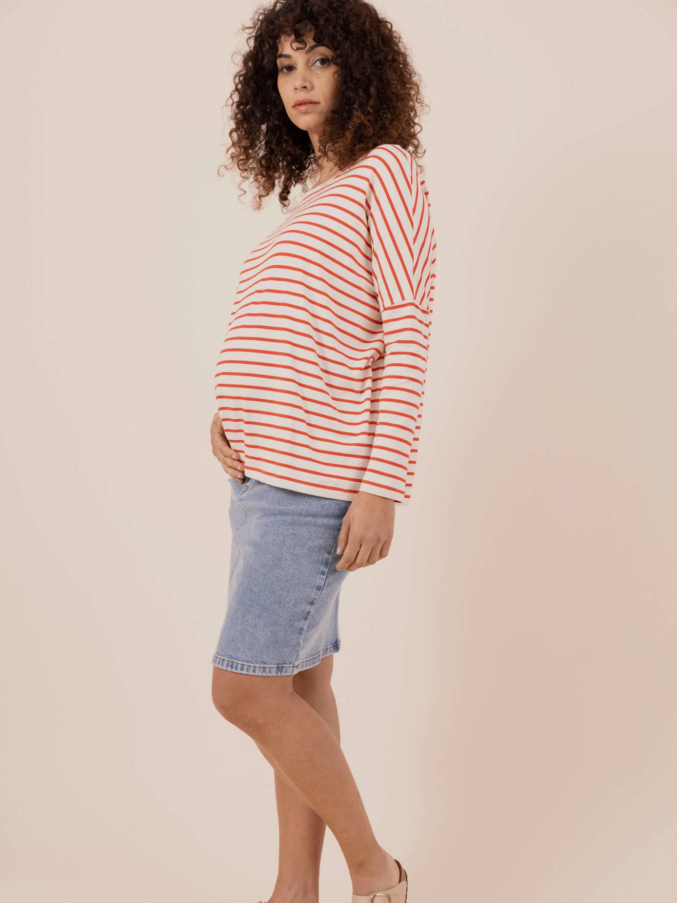 Maternity denim skirt store uk